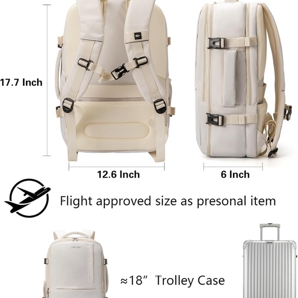 Cream Backpack - Picture 2 of 14